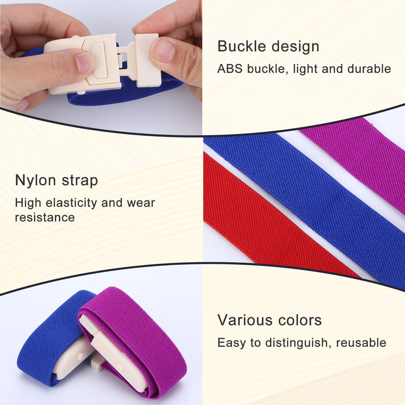 Pack of 5 Storage Hose, Highly Flexible Tourniquet, Elastic Storage Hose, Blood Collection, Vein Congestion for Outdoor Sports, Medical Emergencies, Blood Collection and Wound Care Used dark