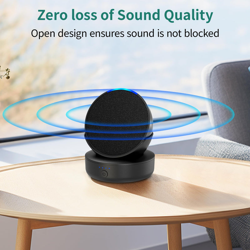 [AUSTRALIA] - PlusAcc Battery Base for Pop - 5000mAh Portable Charger Stand with 9 Hours Playback Playtime with USB-C Output Port, Charging Dock for iPhone Samsung and Other Smart Electronic Accessories (Black) Black 