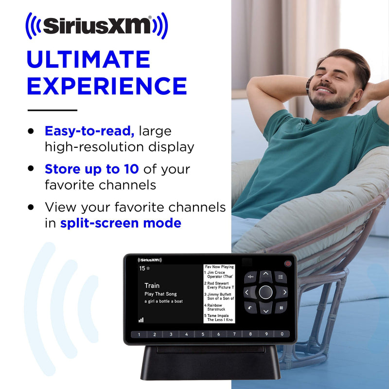SiriusXM SXEZR1H1 Onyx EZR Satellite Radio with Home Kit, Receive Free 3 Months Service with Subscription – Enjoy SiriusXM in your Home or on Your Powered Audio Speakers Satellite Radio + Home Kit
