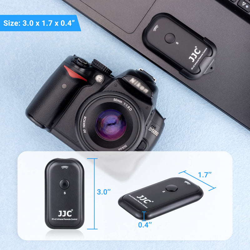 JJC Wireless Infrared Shutter Release Remote Control Replaces Nikon ML-L3 for Nikon D750 D610 D3400 D3300 D3200 D7500 D7200 D7100 D5500 D5300 D5200 D90 D80 Coolpix P900 P7800 P7700