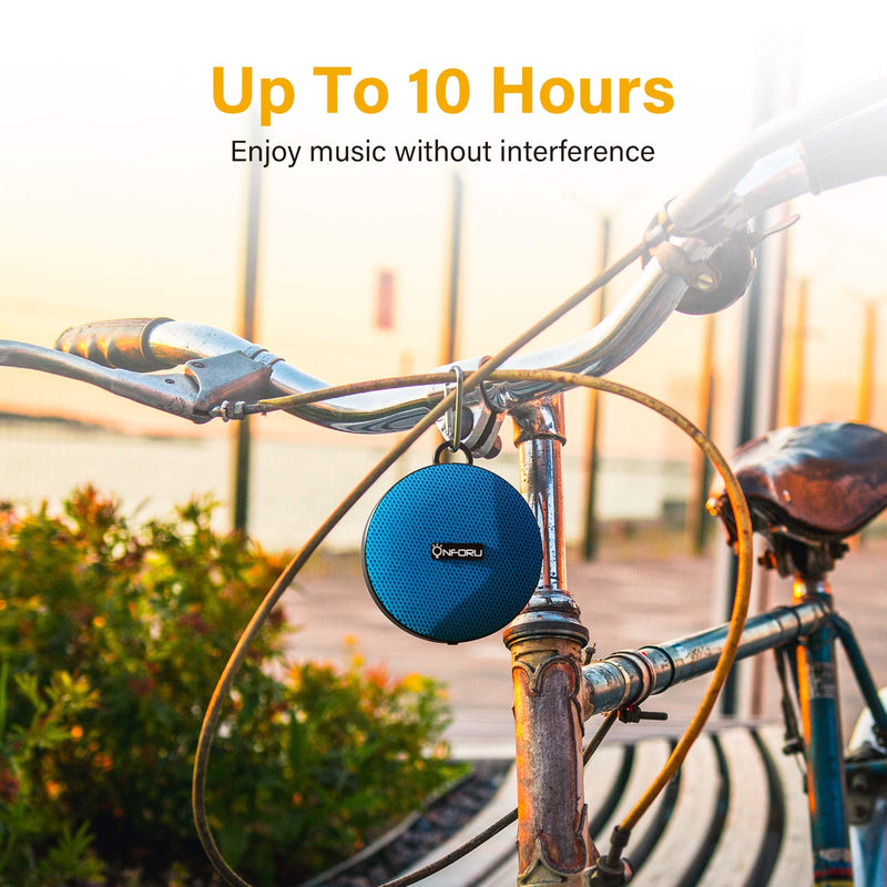 Onforu Bike Bluetooth Speaker with Bicycle Mount, Portable Wireless Shower Travel Speakers with Loud Sound, Bluetooth 5.0, IP65 Waterproof Mini Outdoor Speaker for Riding, Hiking and Camping, Blue