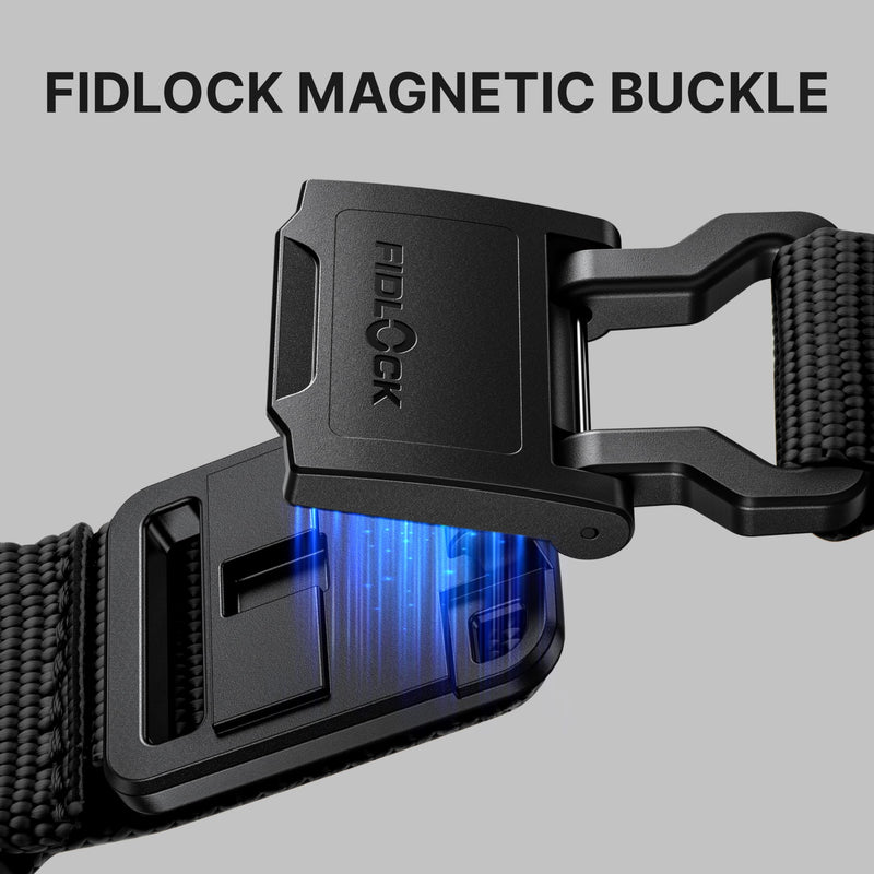 Bandletic 26MM Compatible with Garmin Fenix 8 51mm 7X 6X 5X Watch Band | Quick Fit Nylon Replacement Strap with Magnetic Fidlock Buckle for Fenix 6X Pro/5X PlusR/Instinct 2X/Enduro/Quatix/Tactix Black Medium (6.7"-7.3")