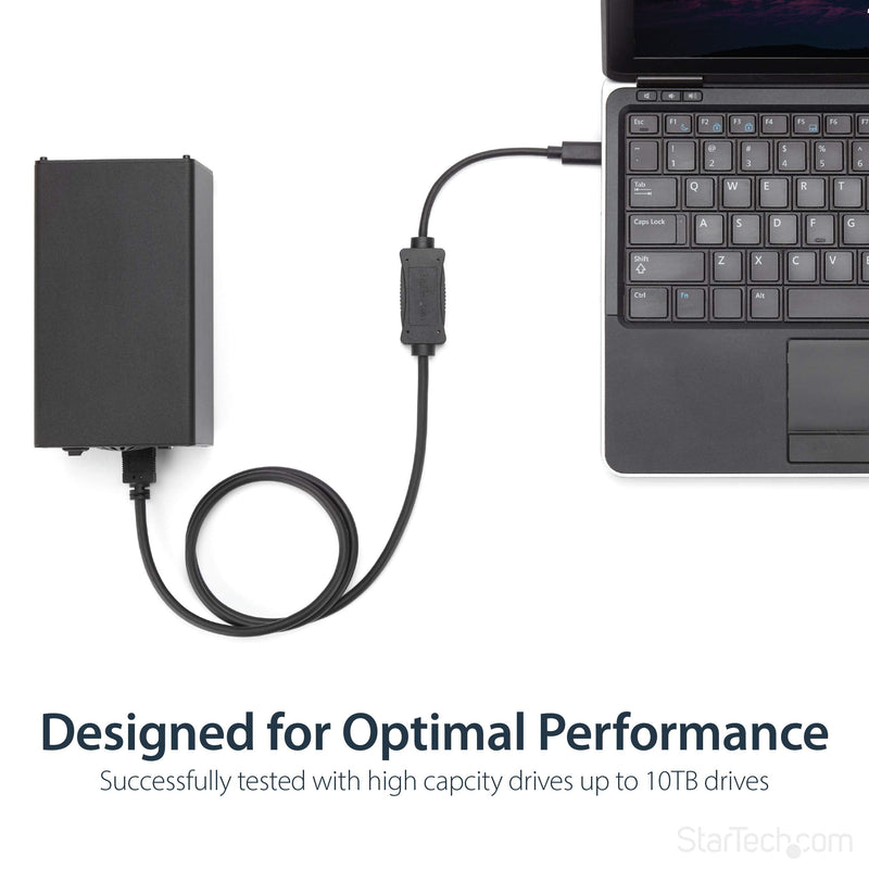 StarTech.com USB C to eSATA Cable - 3 ft / 1m - 5Gbp - for HDD/SSD/ODD - External Hard Drive Adapter - USB 3.0 to eSATA Converter (USB3C2ESAT3) | External hard drive adapter, USB 3.0/3.2 Gen 1, Thunderbolt 3 compatible, USB Powered, Drive cloning and b...