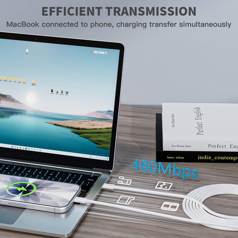 Mac Book Air Charger, 10FT Extra Long USB C to C Cable with Portable 30W USB C Power Adapter Compatible with MacBook Air M1 M2 M3 M4, MacBook Pro 13-16 Inch,iPad Pro,iPhone 16/17 and All USB-C Devices