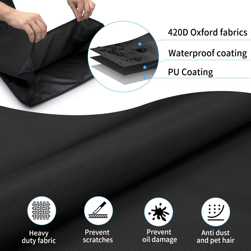Guitar Dust Cover Protective and Storage for Acoustic Electric and Bass Guitars from Sun Dust Dirt UV Rays Moisture Water Resistant Oxford Fabrics 17"L x 5"W x 43"H Black 43 x 17 x 5 inches