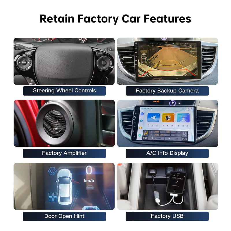 16PIN Car Radio Wire Harness with Canbus Adapter for for Honda CRV 2.4L 2013-2014, CRV MK4 2012-2014 Support SWC, Factory Backup Camera for Aftermarket Android Stereo Head Unit CAN020-R, 12-14 CRV 2.4L