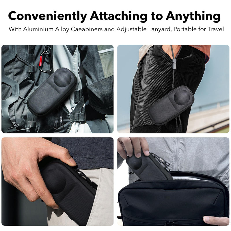 [AUSTRALIA] - Essential Accessories with Portable Mini Carrying Case for Insta360 X5, Premium Lens Guards, Rubber Lens Cap, Silicone Sleeve Protective Case, Screen Protectors Compatible with Insta 360 X5 Accessory Kit -2 