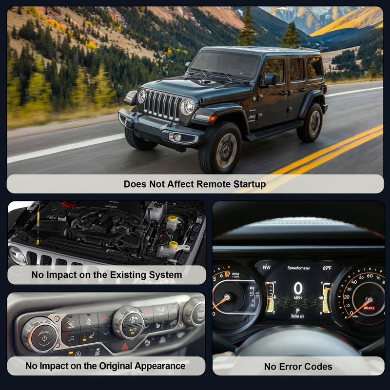 Auto Start Stop Eliminator for Jeep Plug Play Autostop Disabler Not Fit 4XE | Wrangler JL JLU 2018-2026 & Gladiator JT 2020-2026, Auto Start-Stop A-Off Harness Accessories