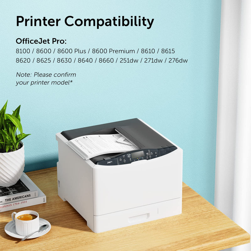 950XL 951XL Combo Compatible for HP 950 XL 951 XL Ink Cartridge Replacement for HP OfficeJet Pro 8600 8610 8620 8100 8630 8660 8640 8615 76DW 251DW (1 Black, 1 Cyan, 1 Magenta, 1 Yellow) 4 Pack