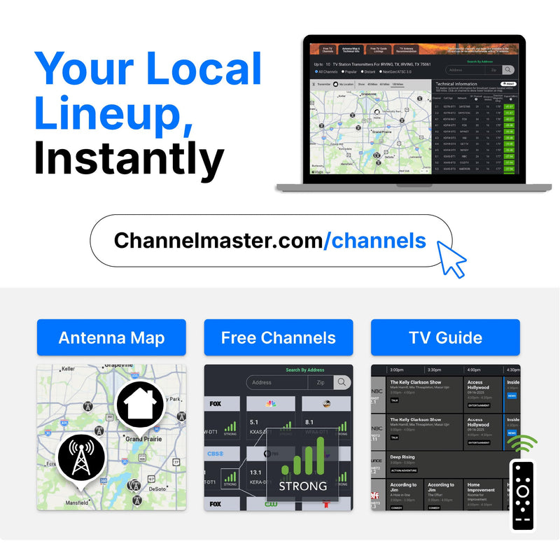 [AUSTRALIA] - Channel Master FLATenna - Indoor Digital HDTV Antenna, 12' Coaxial Cable, Superior Reception Range & Signal Reliability, Supports 4K Smart TVs, OTA Broadcast & NextGen TV, Easy Install Non Amplified 