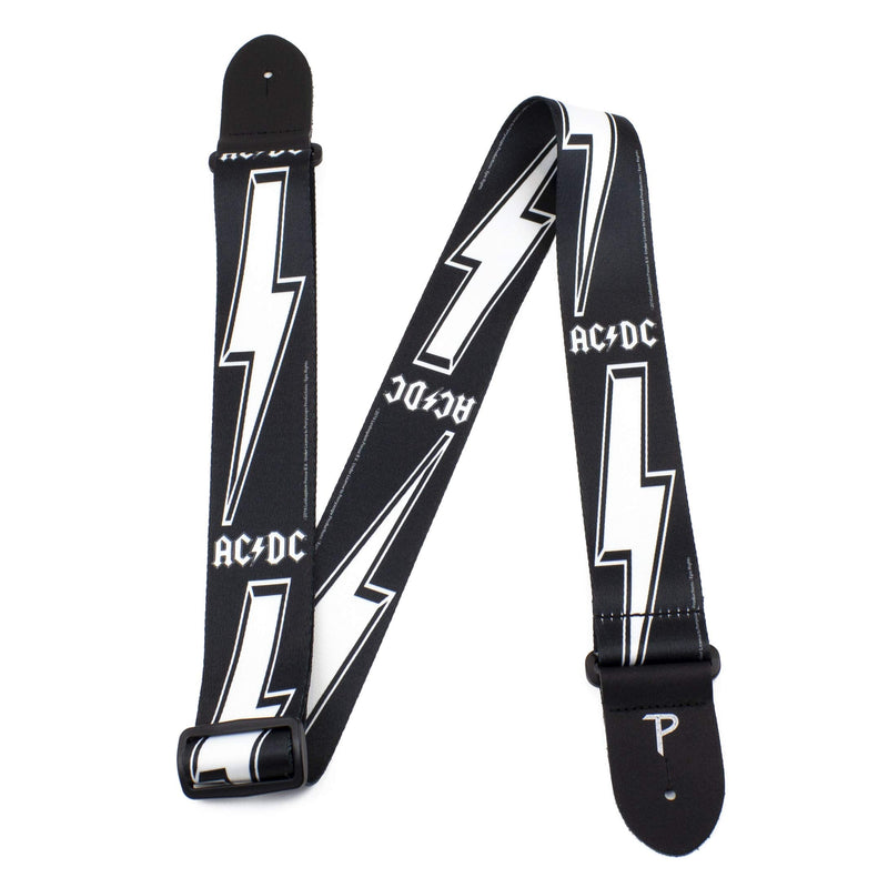 Perri's Leathers Ltd. - AC/DC Official Licensed Accessories - Polyester Guitar Strap and Guitar Picks Acdc Bolt