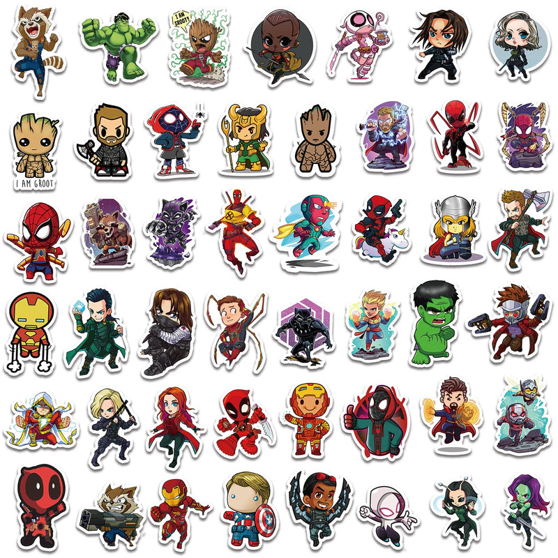 Superheros Stickers Pack, 150PCS Avenger Stickers for Laptop Decals Comic Legends Stickers for Teens Boys Adults Waterproof Vinyl Computer Stickers for Laptop Water Bottles Luggage Skateboard Guitar