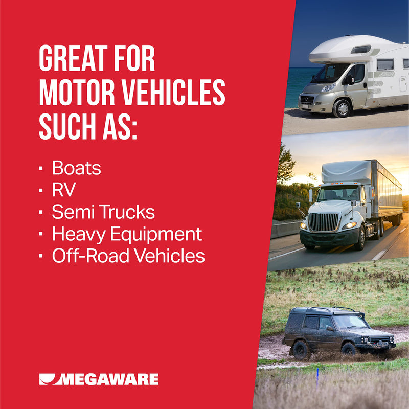 [AUSTRALIA] - MEGAWARE KEELGUARD BatteryGuard Protector - Great for Boats, RVs, Semi Trucks, and Off-Road Vehicles - Shock and Vibration Absorber - Fits up to Group 31 Batteries (12.75 x 6.88 x 0.375 in) 