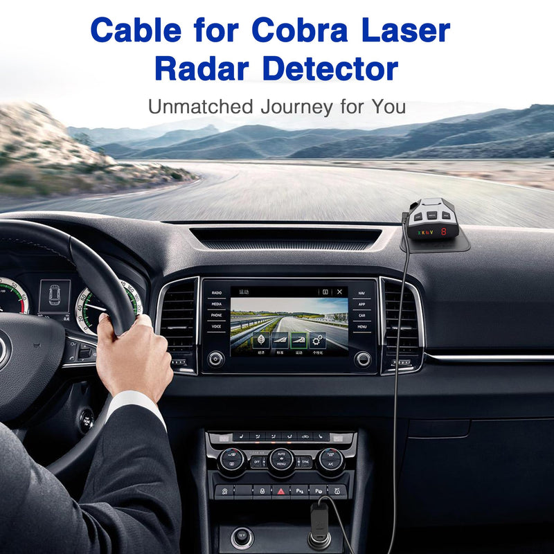 Radar Detector Power Cable for Cobra RAD350 380 450 480i 700i XRS9370 955 5300 9940 SPX 5300 5521 7700 ESR700 ESD737 767 SLR Vendetta 500,Power Cord for Cobra,Car Replacement Charging Cable 6.56ft DC3.5-6.56FT