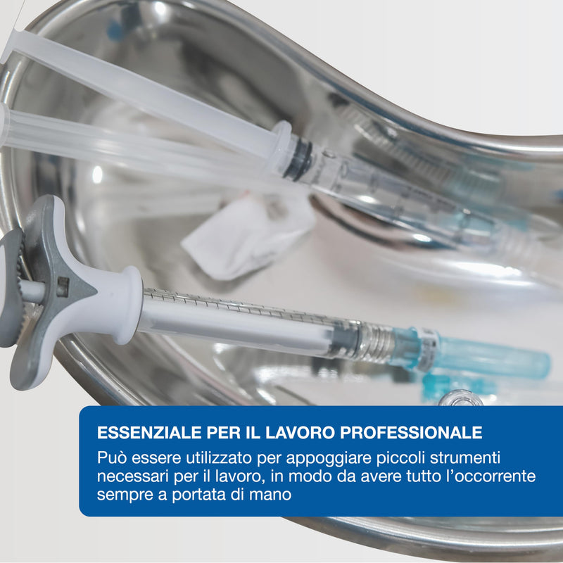 GIMA 26611 Stainless Steel Kidney Dish, 254 mm x 141 mm x 33 mm, capacity 750 ml 254 x 141 x 33 mm