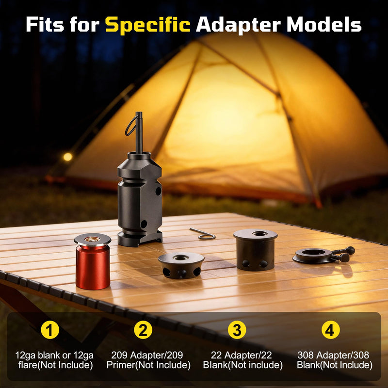 Perimeter Trip Alarm, 12 Gauge Trip Alarm, Camping Trip Wire Alarm Device with Screw and Extension Chains, Early Warning System for Camping and Outdoor Safety/ Bear Deterrent(Suitable Multiple Models) 2 Pack