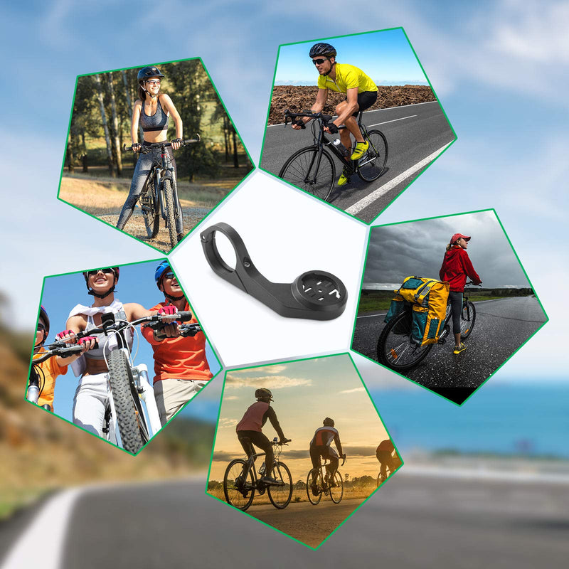 CooSpo Bike Computer Mount, Out-Front Bike Computer Mount Compatible with Garmin,Wahoo,XOSS Bike Computer, Out Front Bracket Plastic Bike Computer Mount Adapter Base YCJ-BK
