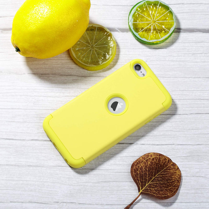 ULAK iPod Touch 7 Case, iPod Touch Case 6th Generation, iPod 5 Case, Heavy Duty High Impact Shockproof Protective Cover for Apple iPod Touch 5th/6th/7th Generation (Latest Model), Yellow