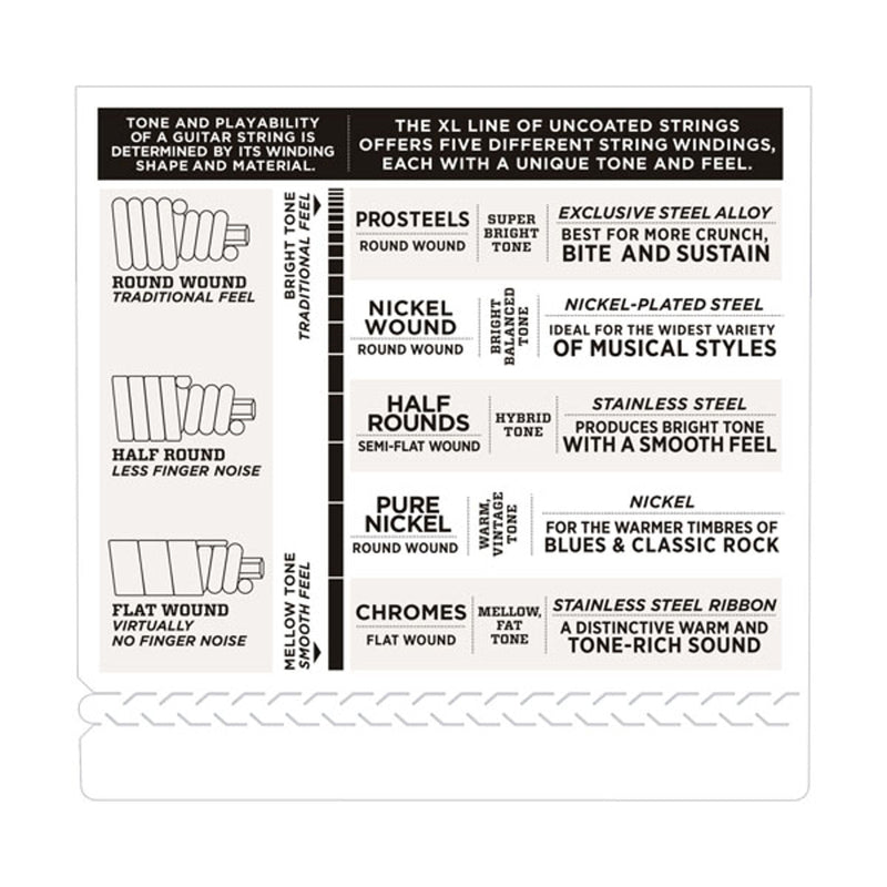 [AUSTRALIA] - D'Addario XL Half Rounds Bass Guitar Strings - ENR72 - Long Scale - Medium, 50-105 