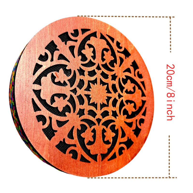 [AUSTRALIA] - 8'' Water Stream Drum | Rain Disk "Water-Fall" | Instrument for Sound Therapy | Ocean Drum | Sonic Energy Wave Drum | Yoga Meditation | Release Pressure | Music Healing Instrument (With Display Stand) 