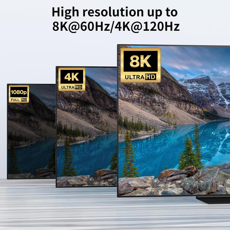 USB C Switch,Bi-Directional USB C Switcher 2 Computers,MLEEDA USB Type C KVM Switch 8K@60Hz 4K@120Hz Video/10Gbps Data Transfer/100W Charging,Compatible with Thunderbolt Device,USB-C Cables Included black 6 cm USB C Switch