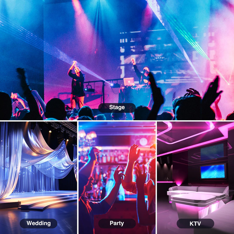 Rechargeable Par Can Lights 1 Pack Wireless Led Uplights Battery Powered Uplighting RGB 36W Stage Lighting for Events Dj Wedding Party Litake