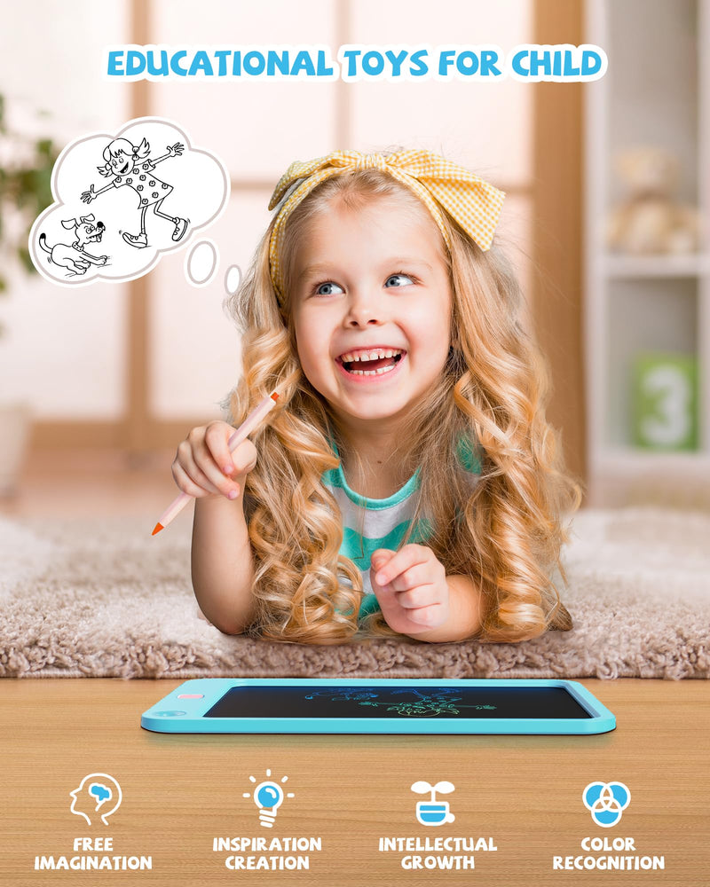 LCD Writing Tablet 10 Inch for Boys Girls(Pink+Lake Blue+Purple)