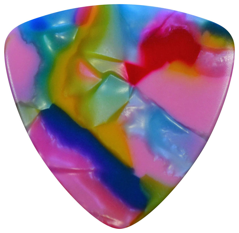 Golden Gate Guitar Picks (MP-307), Clown Confetti,Large Triangle - Stiff