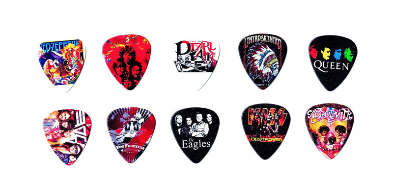 Legendary Bands Guitar Picks Volume II(10 medium picks in a packet)(For Music Lovers)…
