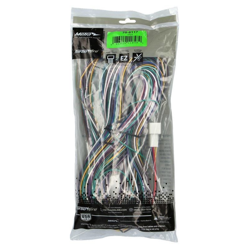 Metra 70-8117 Factory Amplifier Bypass Harness fits Select 2003-2009 Toyota Vehicles - 03-09 4RUNNER - 05-08 Matrix - 03-07 Sequoia - 04-06 Tundra | Also covers Sequoia and Matrix models, connects an aftermarket stereo to the factory sound system, plug...