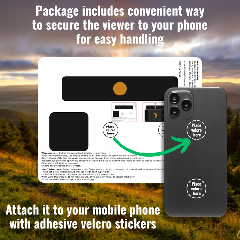 Advanced Solar Eclipse Photography 2in1 Filter and Viewer for Smartphones – AAS recognised Vendor, Universal Design Fits iPhone, Samsung, and Any Other Mobile Phones (Astronaut) Astronaut
