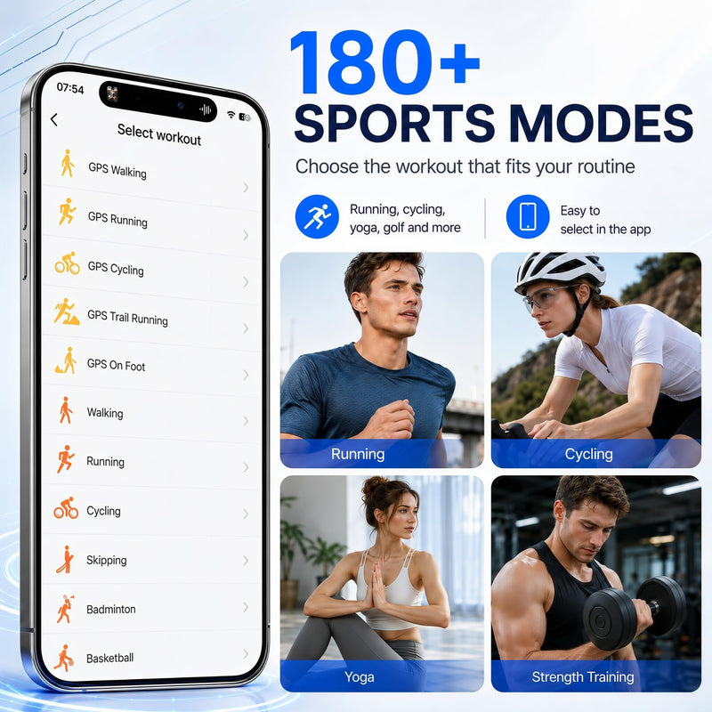 Smart Ring Fitness Tracker for Men & Women with Sleep, Heart Rate & SpO2 | No Subscription Fee, 180+ Sports, Stress Tracking, Women's Health, IP68 Gold 9