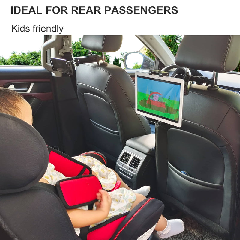 Timewall Car Headrest Tablet Phone Mount, Black, 5-11" (Pack of 2) Normal Cradle (Pack of 2)
