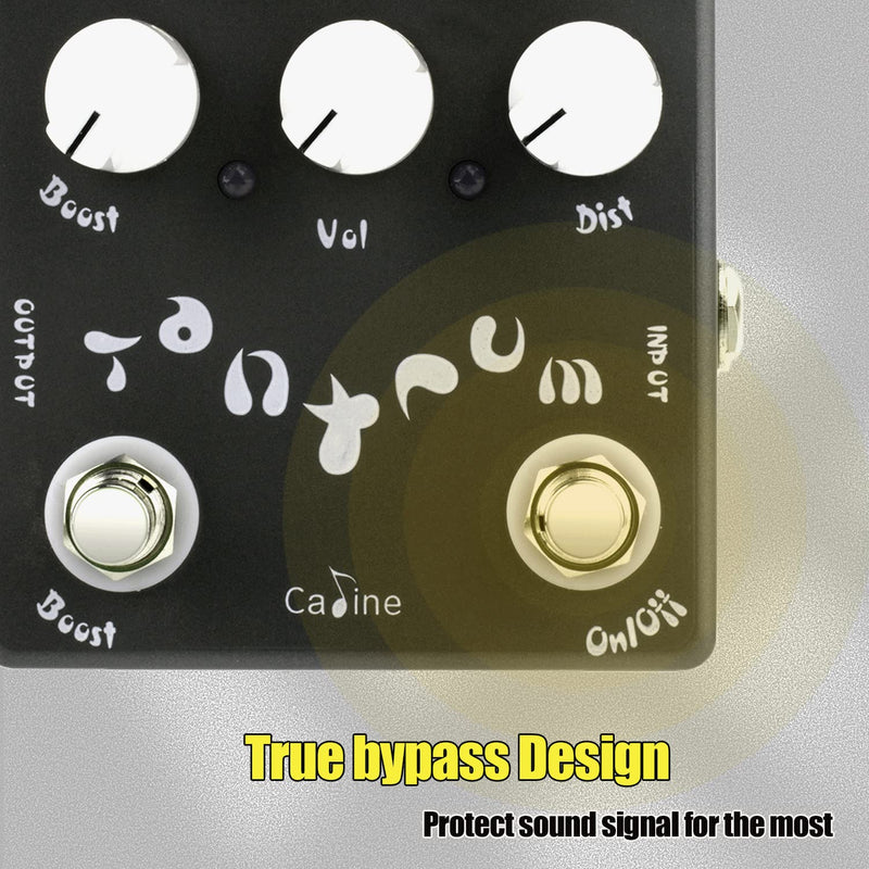 Caline CP-15 Guitar Metal Distortion Pedal with 3 Band EQ and Low-Mid-High Gain Boost Effect Bypass Design
