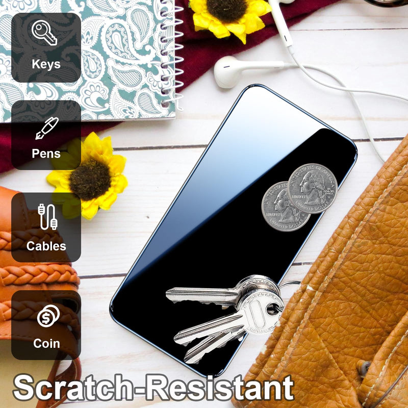 Bocasal A Stylish Crossbody Wallet Case for iPhone 13 Pro + 3 Pcs Tempered Glass Screen Protector for iPhone 13/14/13 Pro