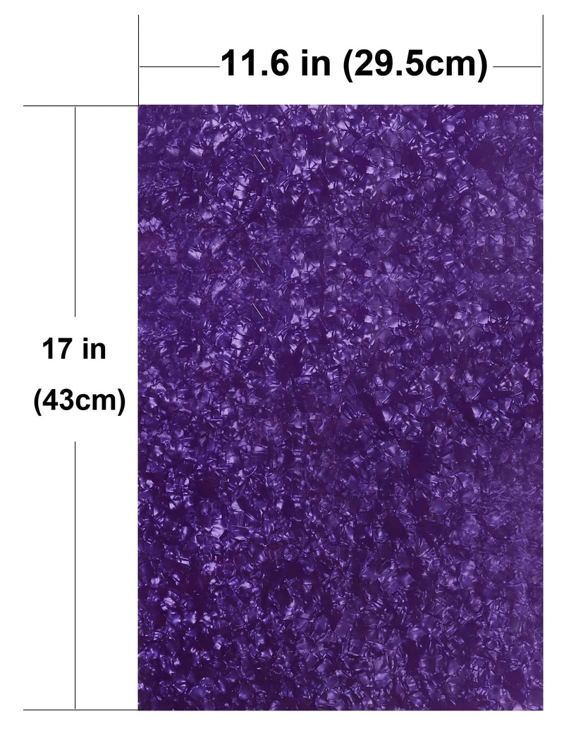 [AUSTRALIA] - Mr.Power 11.6 x 17 Inch DIY Blank Guitar Bass Pickguard Material Scratch Plate Sheet Backplate for Strat Tele Fender Guitar Jazz P Bass Custom (4Ply Purple Pearl) 4Ply Purple Pearl 