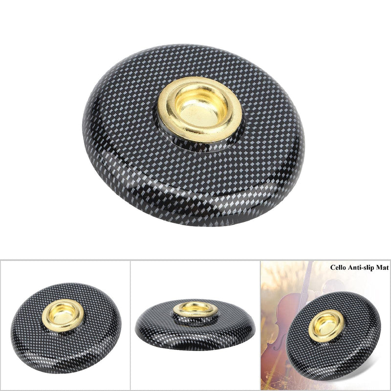 [AUSTRALIA] - Cello Rest, Rock Stop Cello Endpin Rest Stopper - Anti-Slip Anchor Pad with Hole for Spike Floor Protector(Black) Black 
