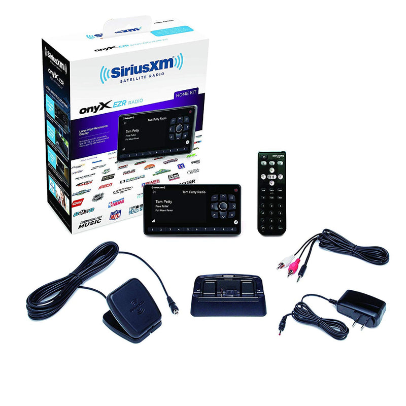 SiriusXM SXEZR1H1 Onyx EZR Satellite Radio with Home Kit, Receive Free 3 Months Service with Subscription – Enjoy SiriusXM in your Home or on Your Powered Audio Speakers Satellite Radio + Home Kit