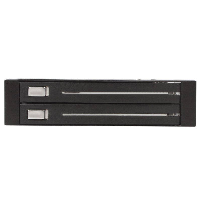 StarTech.com 2 Drive 2.5in Trayless Hot Swap SATA Mobile Rack Backplane - Dual Drive SATA Mobile Rack Enclosure for 3.5 HDD (HSB220SAT25B), Black Single