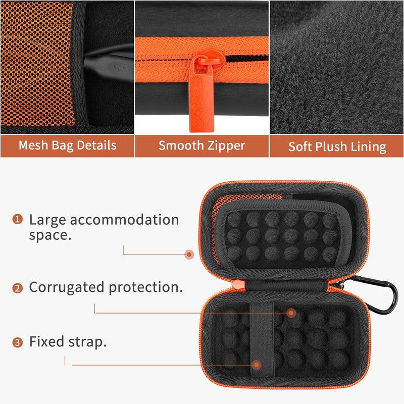 Yinke Hard Case for SanDisk Extreme Pro/SanDisk Extreme Portable External SSD 500GB 1TB 2TB, Travel Case Protective Cover Storage Bag Orange