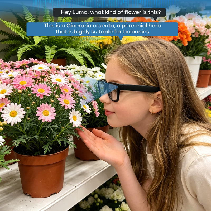 AI Smart Glasses with 4K Camera: Hands-Free POV Recording & Translation | ChatGPT-powered glasses with 8MP camera, realtime voice translation, open-ear audio & interchangeable lenses for smart travel