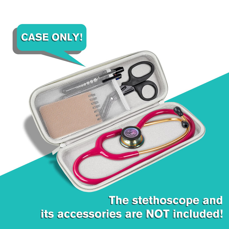 ProCase Stethoscope Case for 3M Littmann Classic III, Lightweight II S.E, MDF Acoustica Stethoscope, Cardiology IV Stethoscope, Hard Travel Carrying Case for Nurse -Grey gray