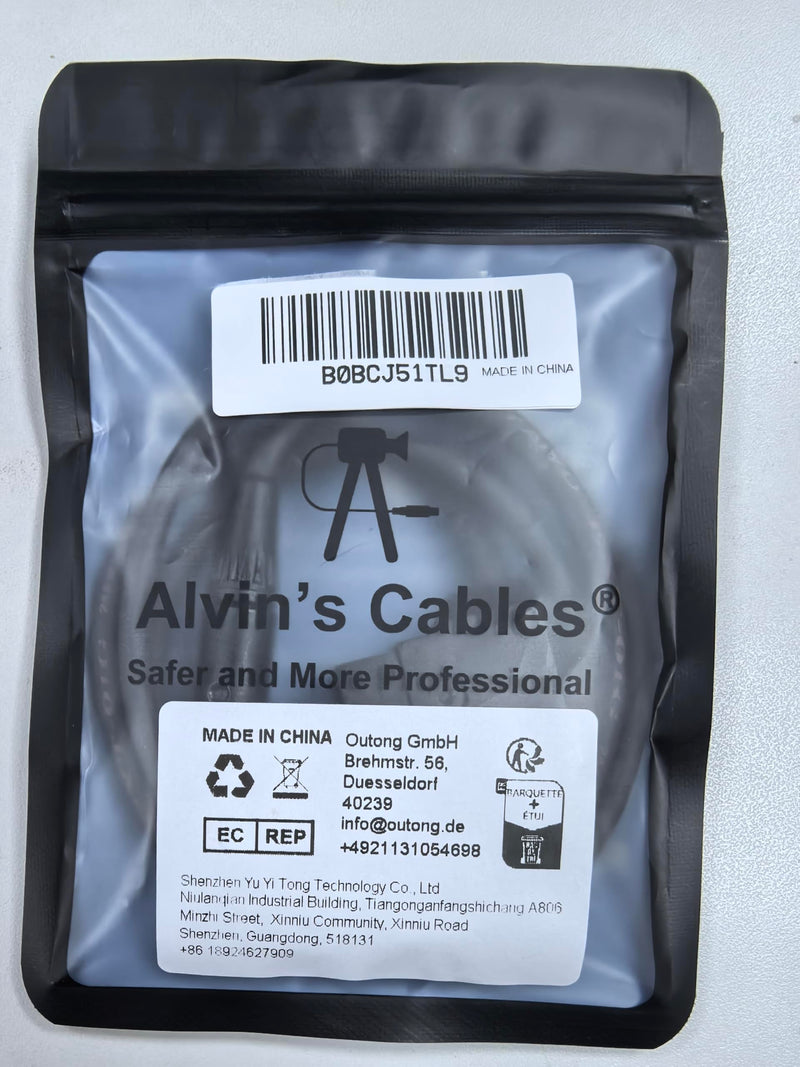 Alvin's Cables 10Inch (25cm) Low Profile TA5F to Dual LP XLR 3 Pin Male Audio-Cable for Wisycom-MCR54, Lectrosonics-DCHR-Receiver, Cameras, Portable Recorders, Mixers