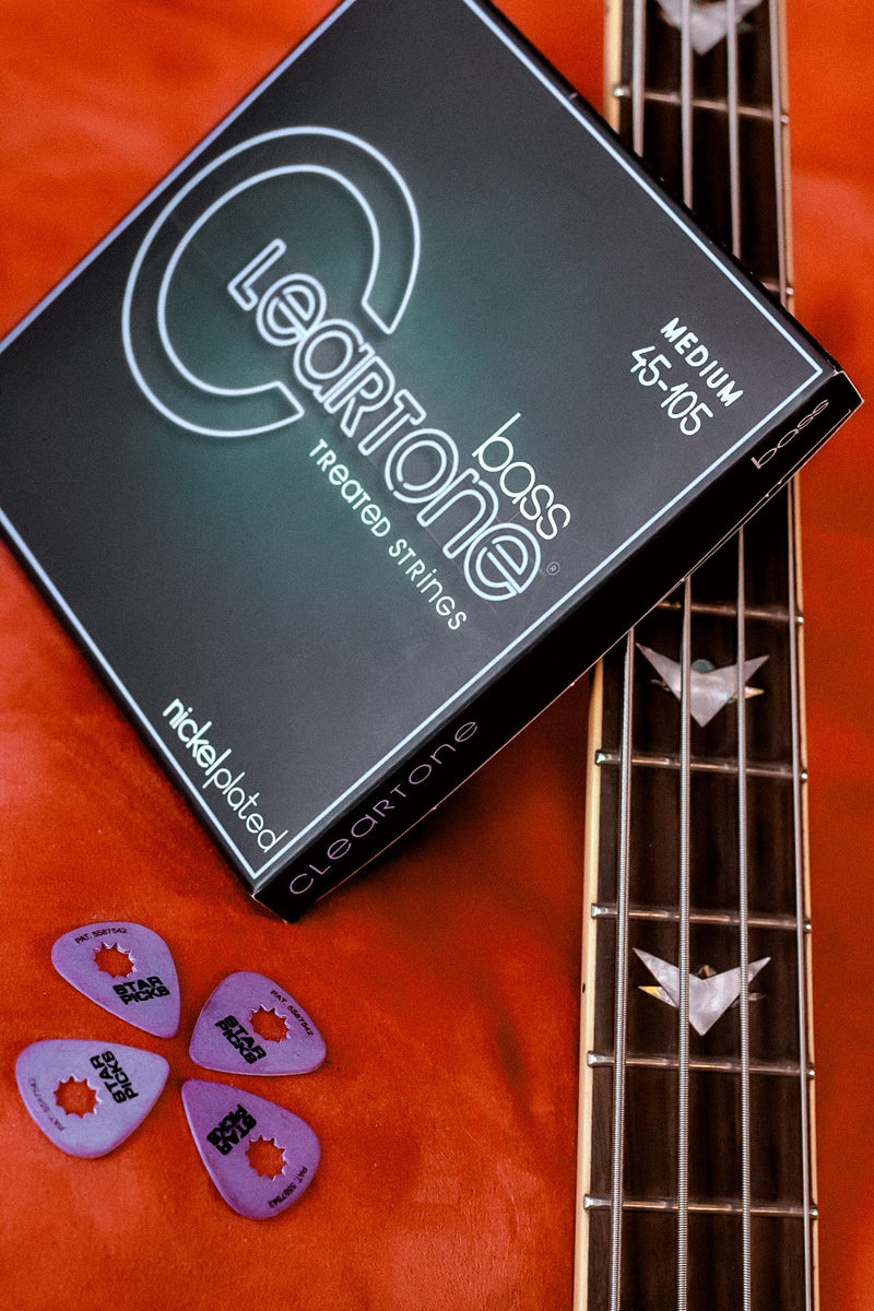 Cleartone Medium Bass Strings (.45-.105) Premium Tone, Treated For Long Life 6445 Medium (45-105)