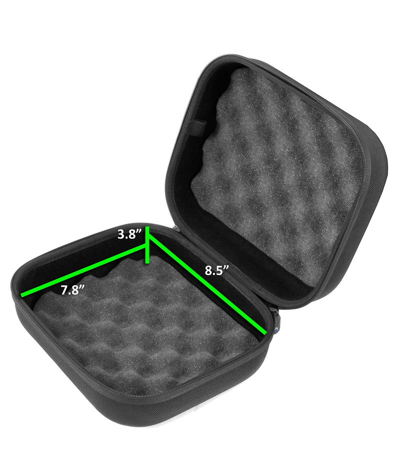 CASEMATIX Protective Binoculars Case with Impact-Absorbing Foam Interior - Hard Shell Binocular Case with Reinforced Zippers, Comfortable Rubber Travel Handle and Accessory Bag - Case Only