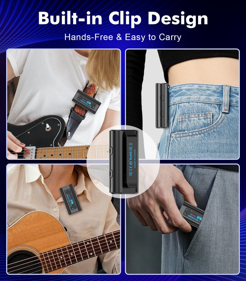 Guitar Audio Interface Pocket Internal Recording Sound Card with Bluetooth, Internal Sound Card, Compatible with iPhone, Mac, Laptop, Android—Plug & Play for Recording, Streaming, Playing