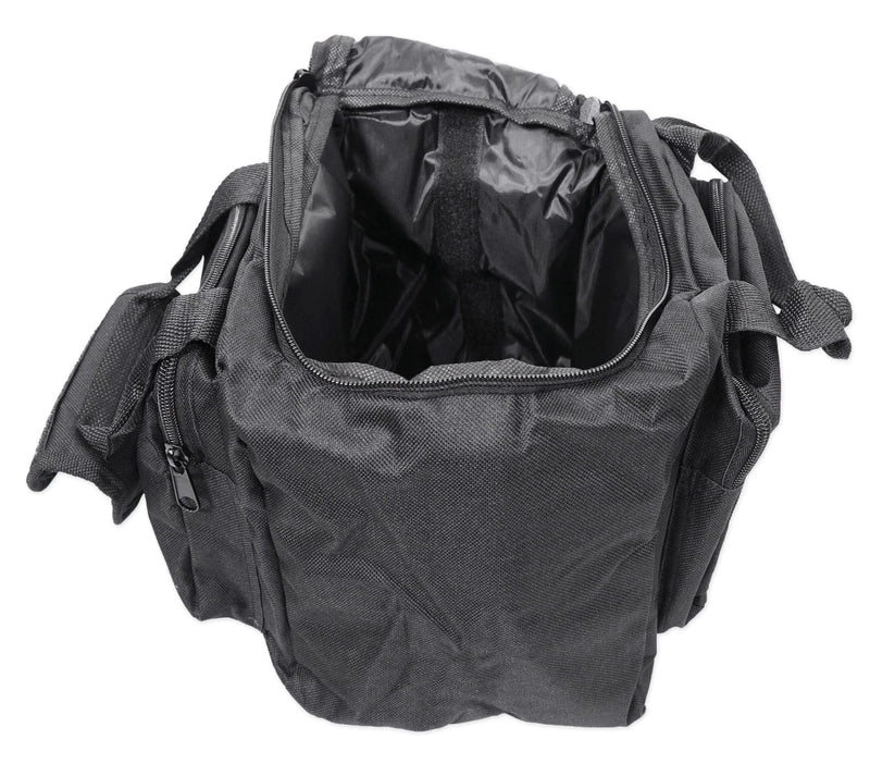 Rockville RLB90 Universal Travel Bag for 2 Slim LED Par Lights, Controller and Cables, Extra-Thick Padding, Removable Dividers, Zippered Pockets, for DJs and Mobile Entertainers