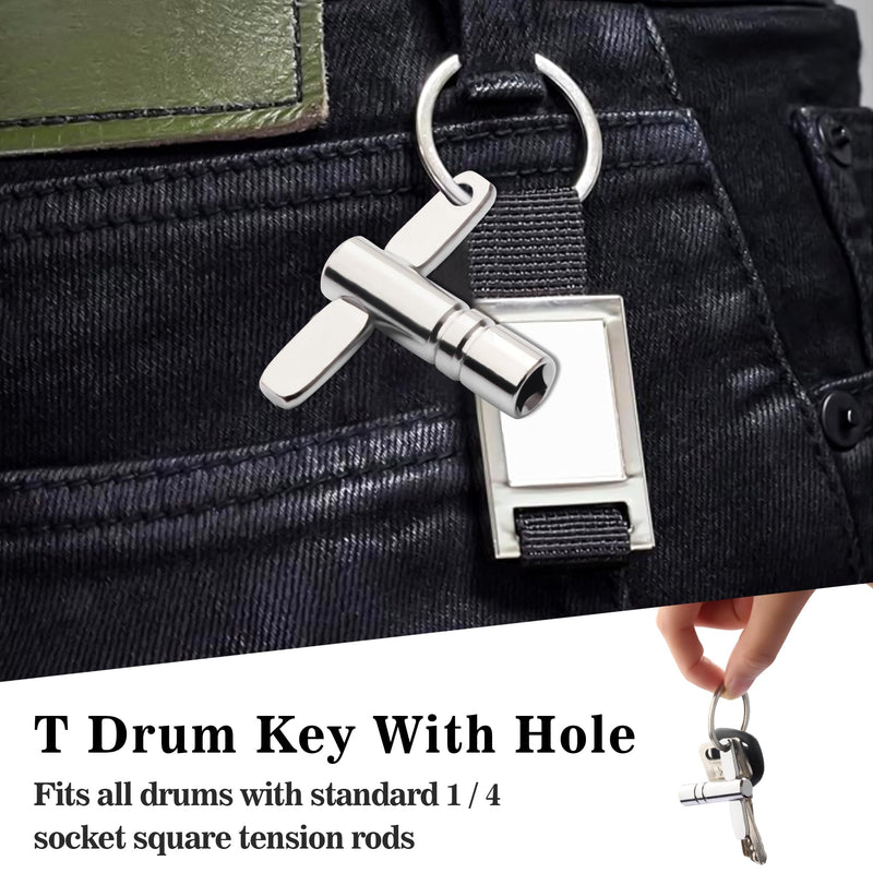 [AUSTRALIA] - YUBOLDA 4 Pack Drum Keys - Universal Tool for Tuning High Tension Drums, Includes Speed Key, Wrench Set, Multi-Tool Keychain, and Drill Bit for Perfect Tuning. 