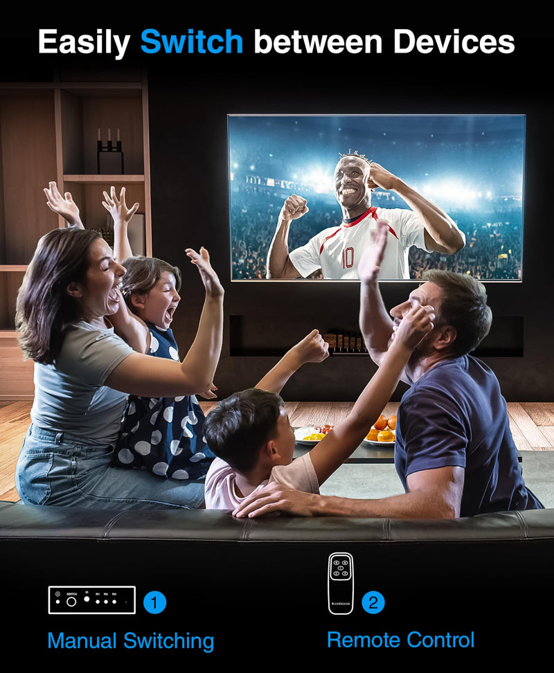 [AUSTRALIA] - BlueRigger Digital Toslink Optical 3x1 Switch - (LPCM 2.0, SPDIF Optical Audio Switcher with IR Remote Control, 3 in 1 Fiber Optic Switch) - Compatible with Gaming Console, HDTV, Amplifier, Soundbar 