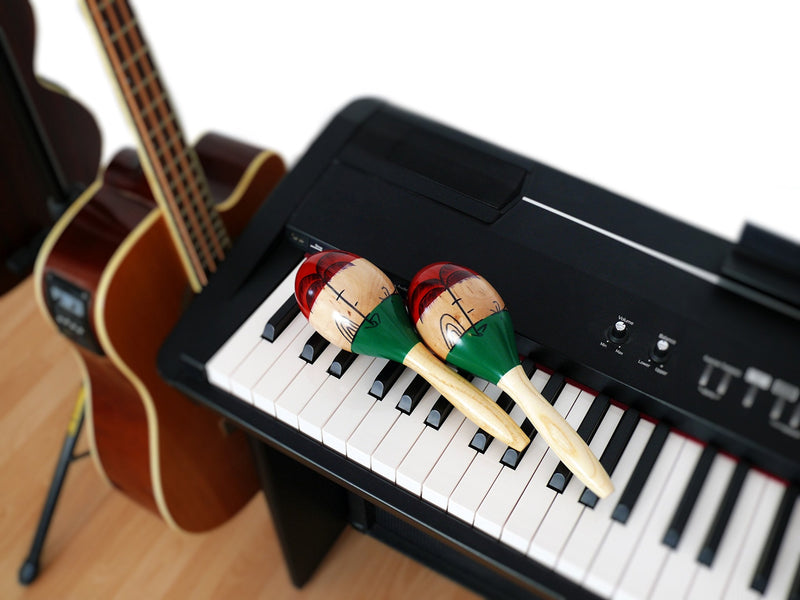 Maracas,2psc 10inch Large Wood Rumba Shakers Set,Latin Hand Percussion with Full, Bright Vibrant Sound Musical Instrument, Stimulating Salsa Rhythm